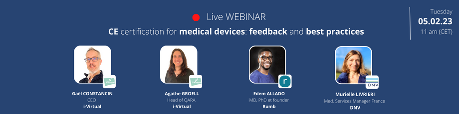 WEBINAR: CE certification for medical devices, feedback and best practices